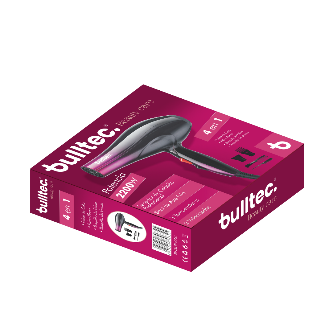 Secador de Cabello Profesional 2200W Bulltec