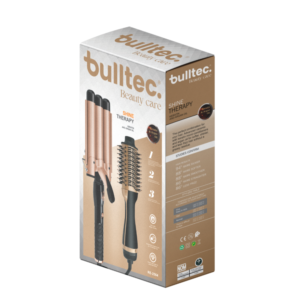 Set de Rizador y Cepillo One Step SHINE THERAPY BULLTEC