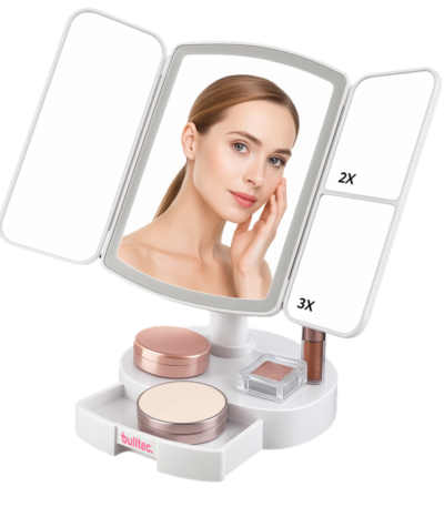 Espejo Touch con Luz LED 3 Paneles BULLTEC Beauty Care