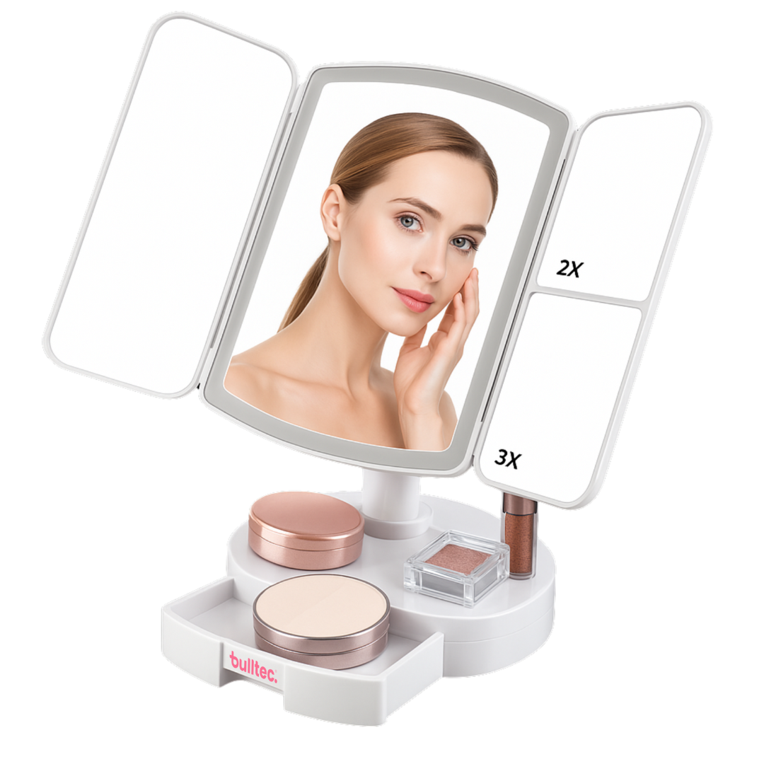 Espejo Touch con Luz LED 3 Paneles BULLTEC Beauty Care