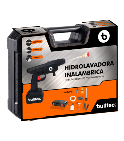 Hidrolavadora Inalambrica de Mano con Accesorios BULLTEC