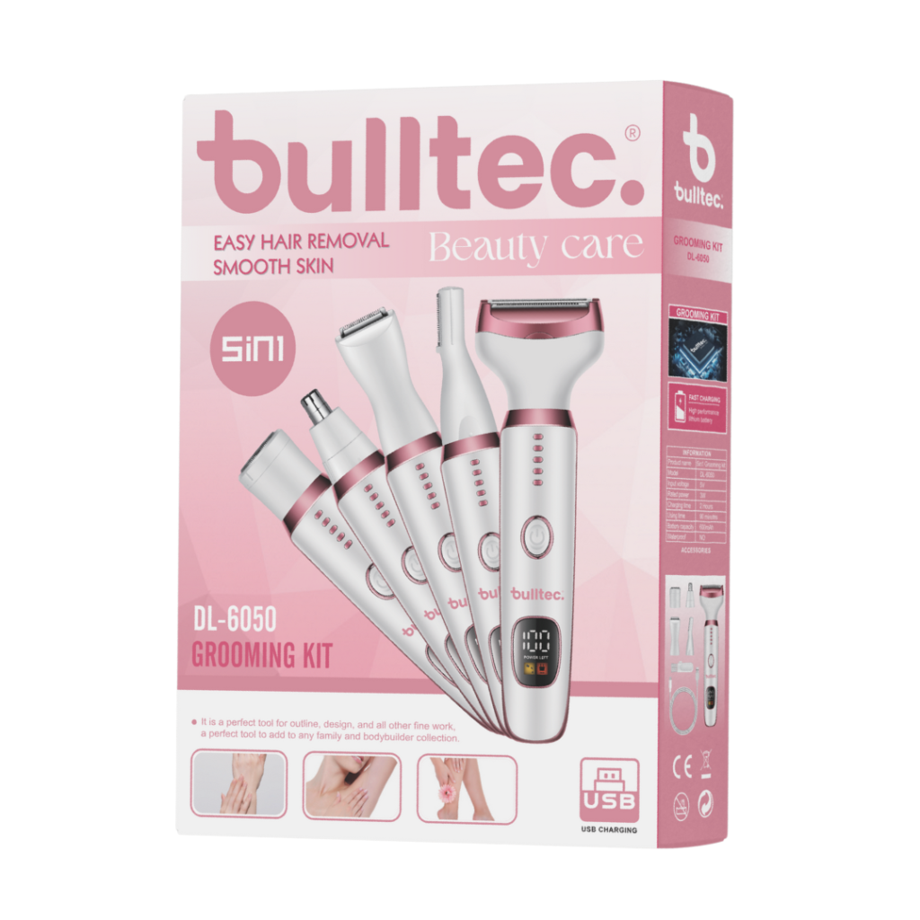 Afeitadora para Mujer 5 en 1 GROOMING KIT BULLTEC