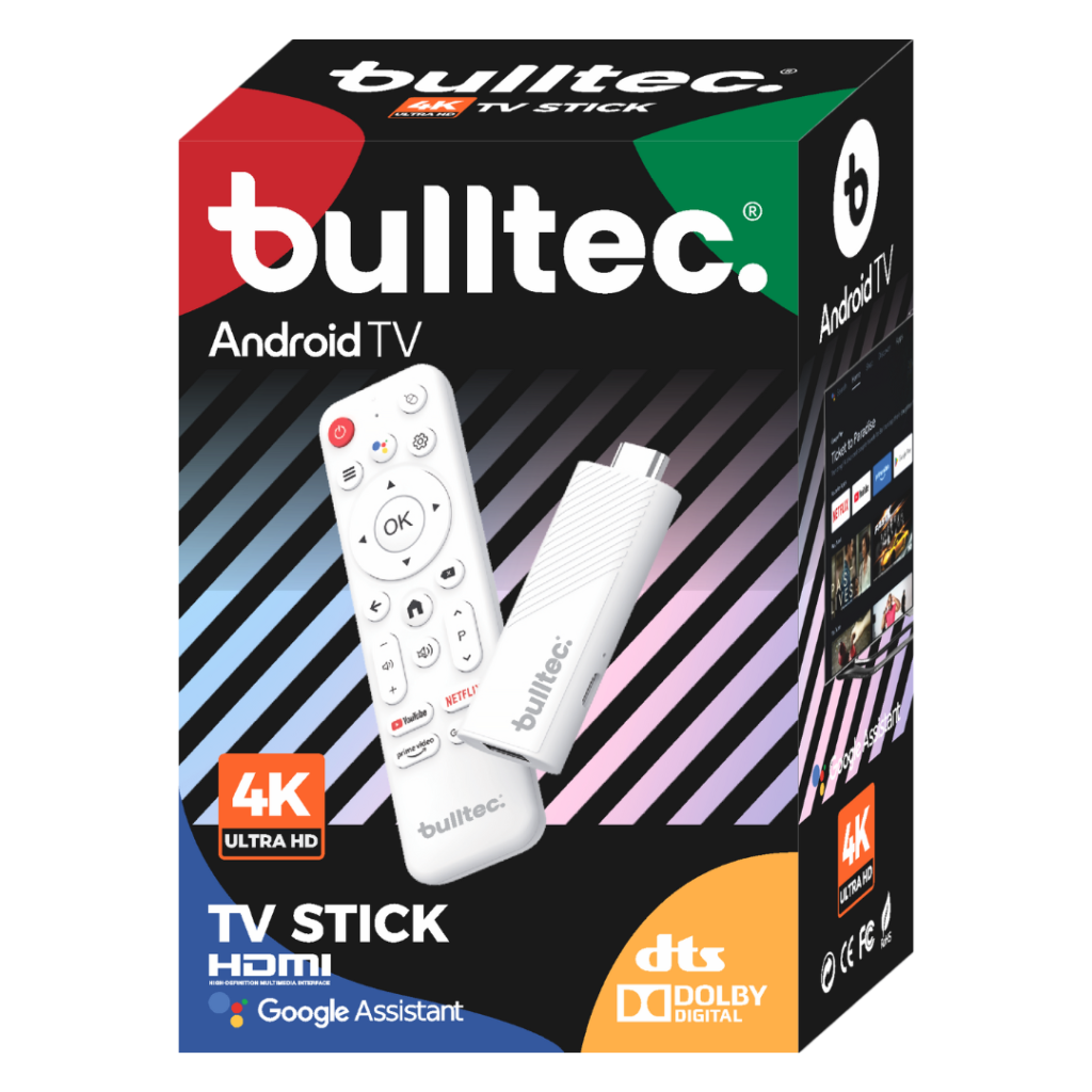 TV Stick 4K Android y Google Assistant BULLTEC Blanco