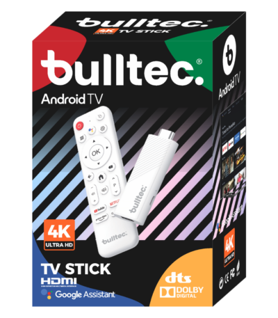 TV Stick 4K Android y Google Assistant BULLTEC Blanco