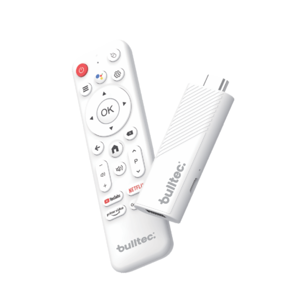TV Stick 4K Android y Google Assistant BULLTEC Blanco
