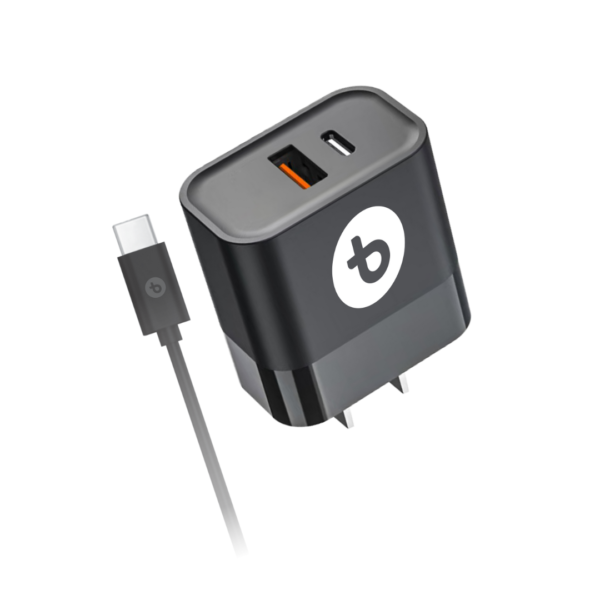 Cargador Doble Puerto Con Cable USB-C a USB-C Ultra Rápido 50W BULLTEC