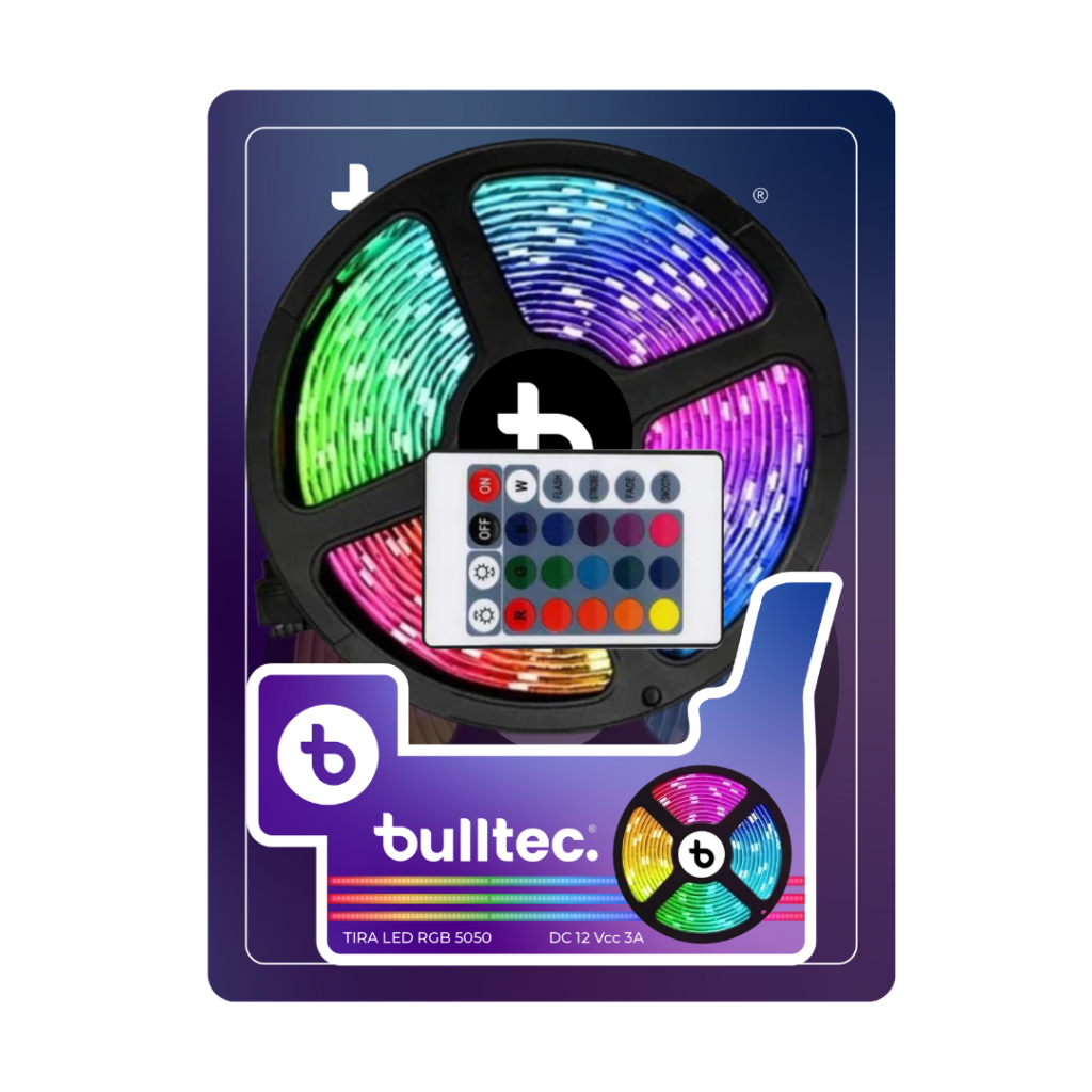 Tira LED RGB 5mts con Control Remoto BULLTEC 5050