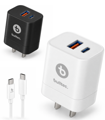 Cargador 125W Super Rapido con Cable C a C Doble Puerto BULLTEC SUPER FAST 312/888